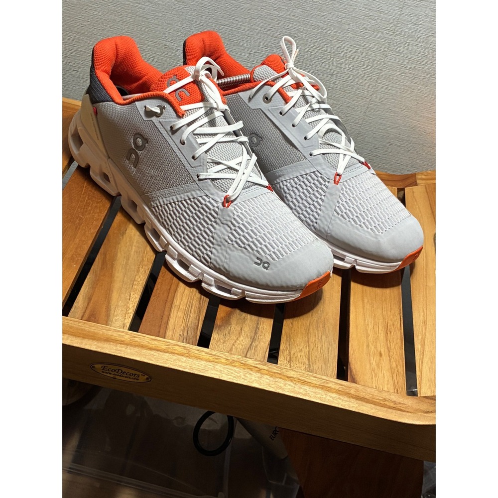 On Running Cloudflyer Mens 12 Gray Orange Running Shoes 21.99032 - Picture 11 of 15